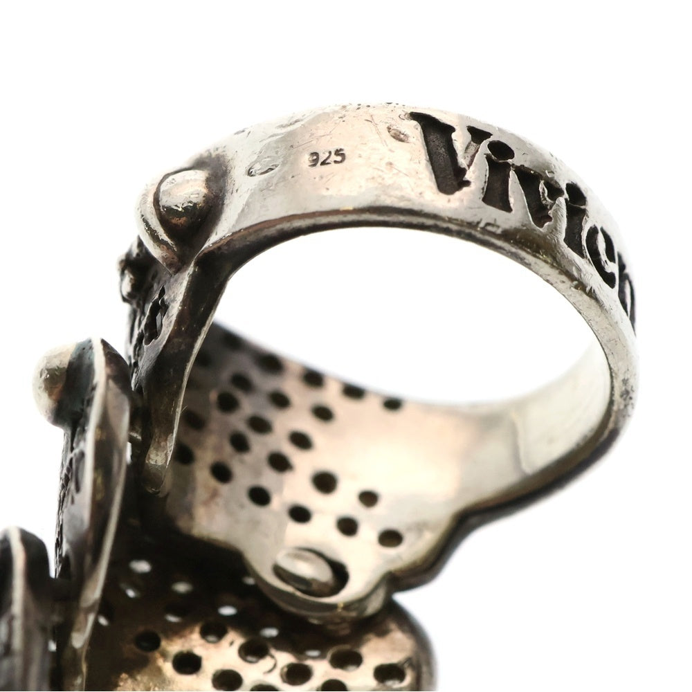 Vivienne Westwood(ヴィヴィアンウエストウッド) ラインストーン ディアマンテアーマーリング シルバー
