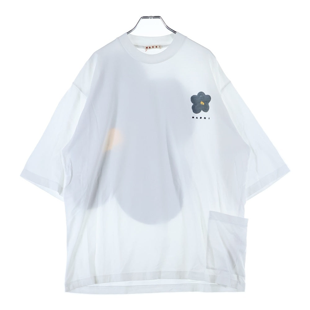 MARNI(マルニ) 22SS DAISYプリント 半袖Tシャツ カットソー ホワイト HUMU0229P2