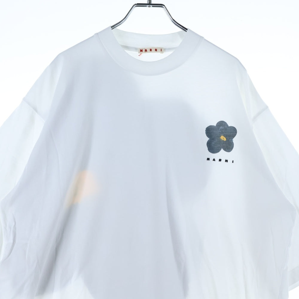 MARNI(マルニ) 22SS DAISYプリント 半袖Tシャツ カットソー ホワイト HUMU0229P2
