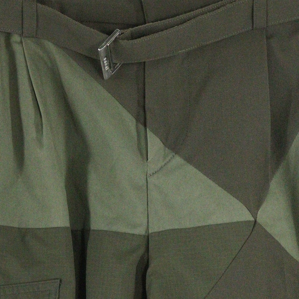Sacai(サカイ) 21SS Hank Willis Thomas切替ロングパンツ カーキ 21-02449M