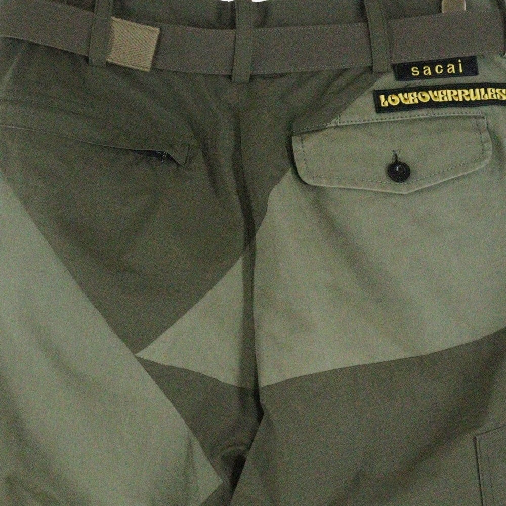 Sacai(サカイ) 21SS Hank Willis Thomas切替ロングパンツ カーキ 21-02449M