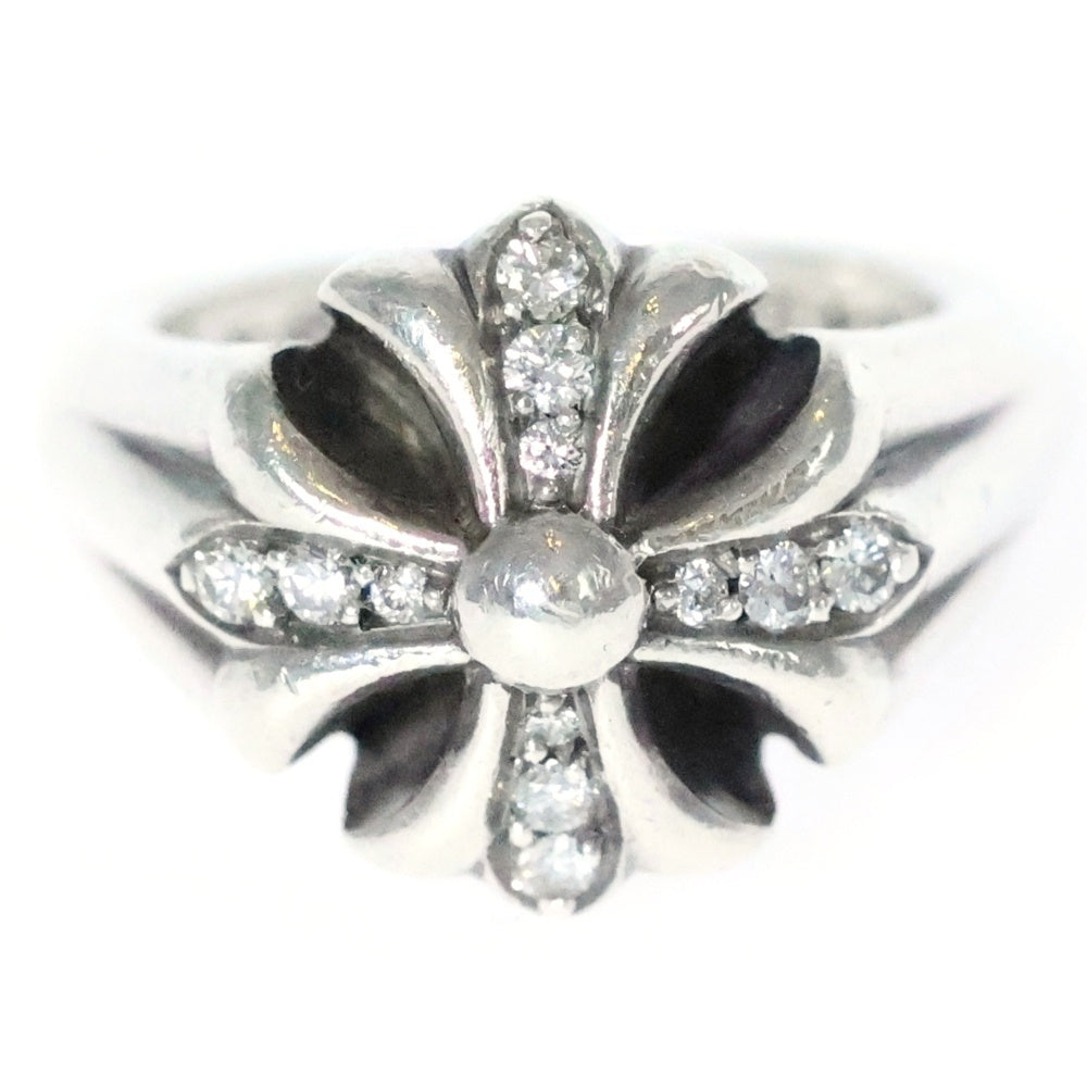 CHROME HEARTS(クロムハーツ) CUTOUT CH PLS SML P/DIA スモールカットアウトプラス PAVEダイヤ リング シルバー