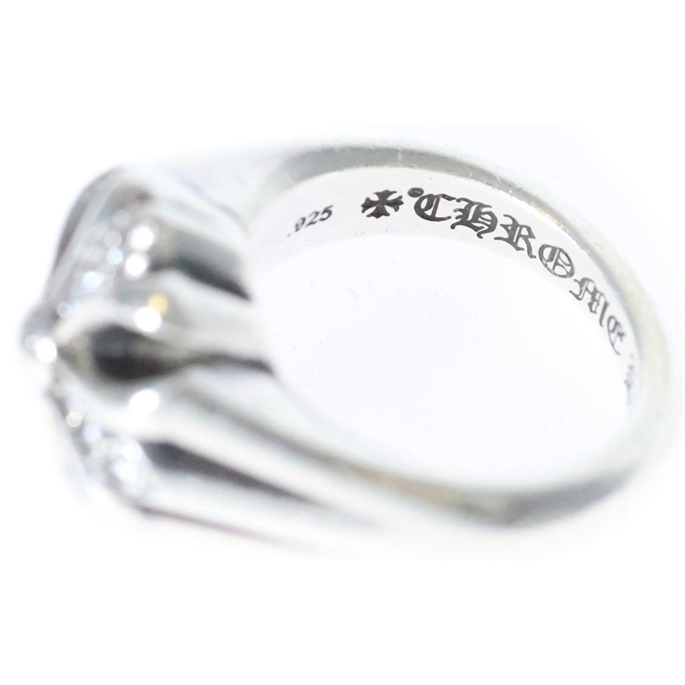 CHROME HEARTS(クロムハーツ) CUTOUT CH PLS SML P/DIA スモールカットアウトプラス PAVEダイヤ リング シルバー