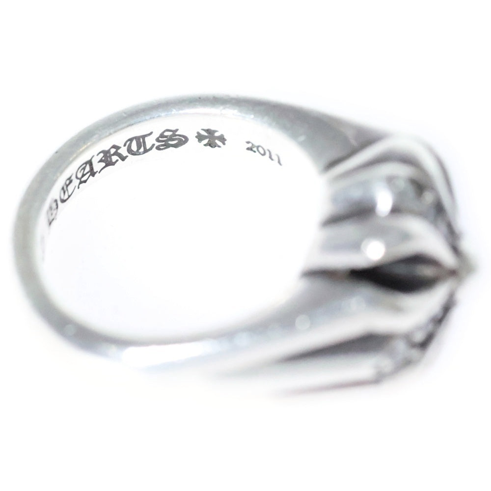 CHROME HEARTS(クロムハーツ) CUTOUT CH PLS SML P/DIA スモールカットアウトプラス PAVEダイヤ リング シルバー