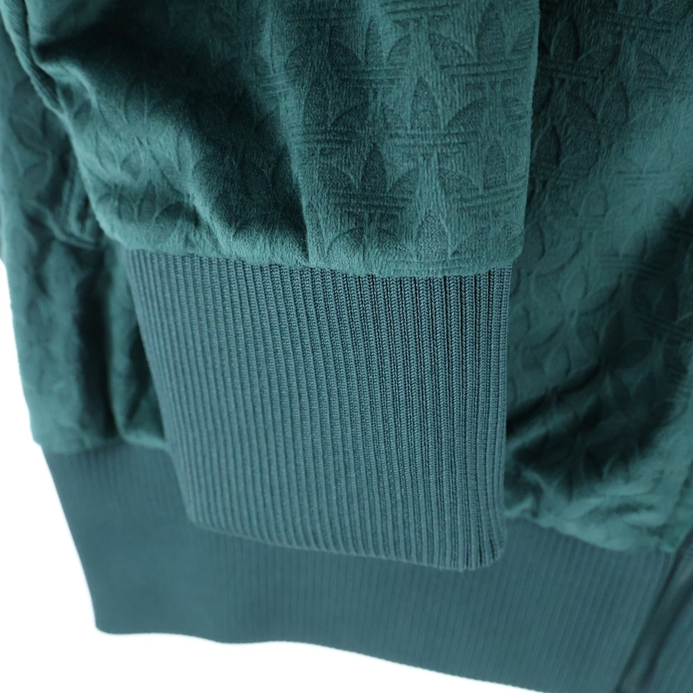 adidas(アディダス) MONO 総柄デザイン ベロアトラックジャケット グリーン IZ2546