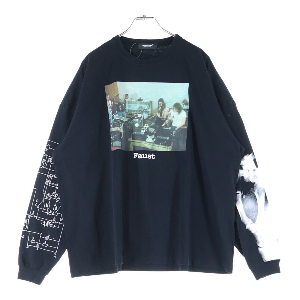 UNDERCOVER(アンダーカバー) 25AW クルーネックコットン長袖プリントTシャツ カットソー ホワイト UC2E4814-1