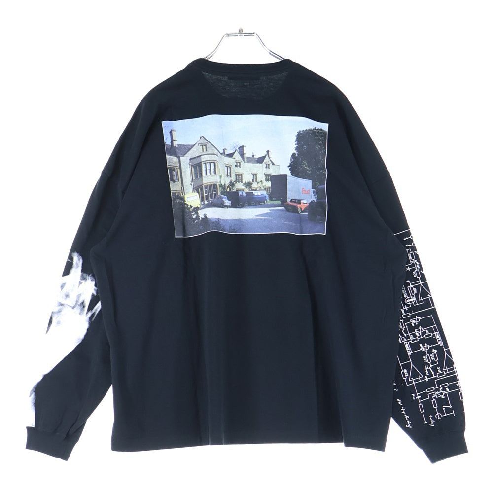 UNDERCOVER(アンダーカバー) 25AW クルーネックコットン長袖プリントTシャツ カットソー ホワイト UC2E4814-1
