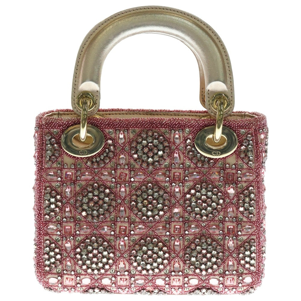 DIOR(ディオール) レディディオール ビジュー ピンク スパンコール ハンドバッグ ショルダーバッグ M05050RHR-912U