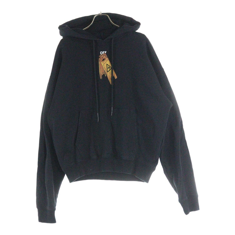 OFF-WHITE(オフホワイト) 20AW PASCAL SKELETON OVER HOODIE OMBB037F20FLE001 スケルトン アロー オーバーサイズ プルオーバー フーディ パーカー ブラック