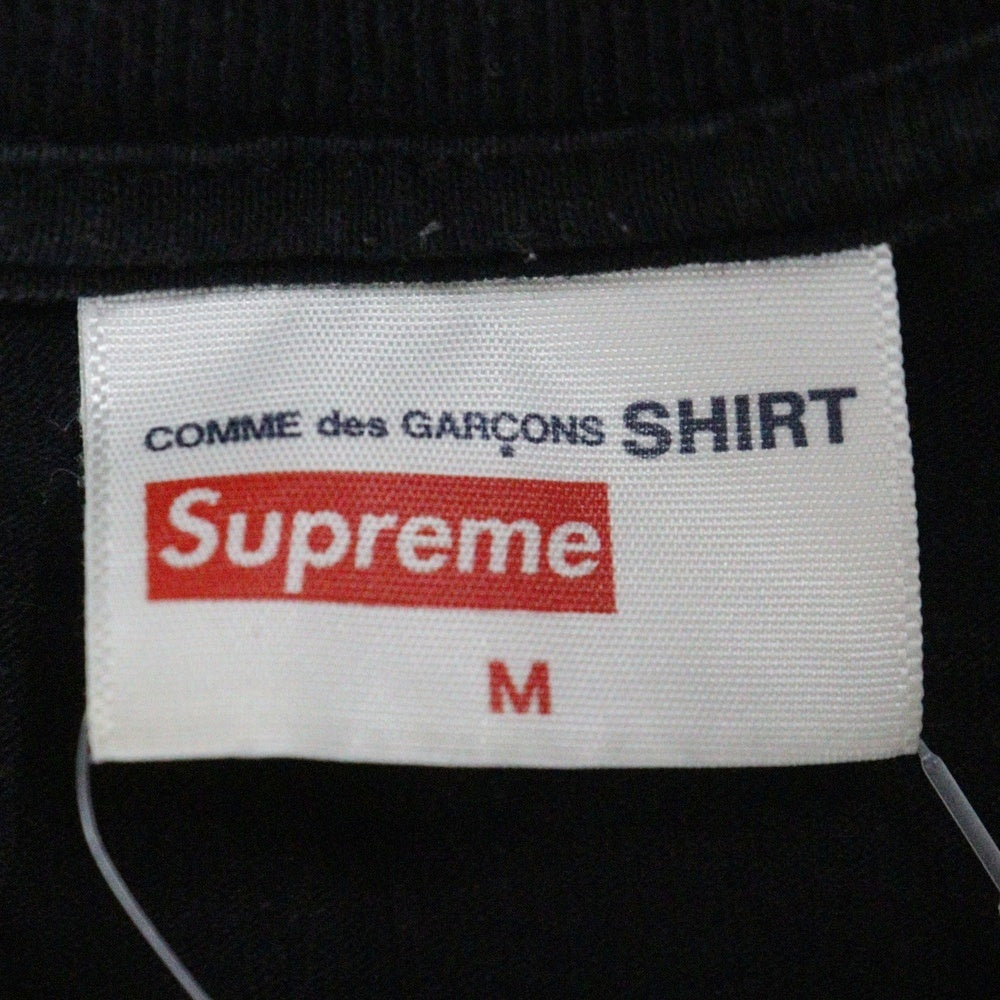 SUPREME(シュプリーム) 18AW × Comme des Garcons SHIRT Split Box Logo Tee コムデギャルソンシャツ ボックスロゴ クルーネック半袖Tシャツ カットソー ブラック