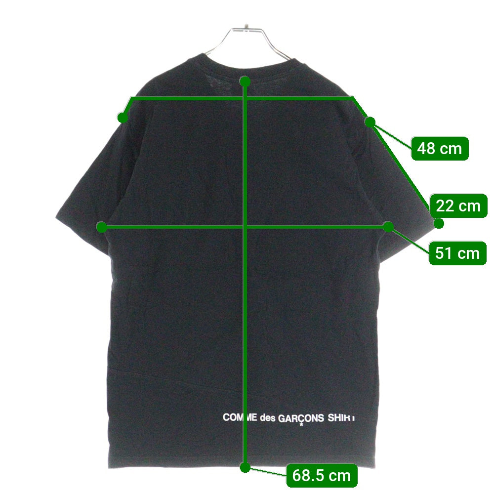 SUPREME(シュプリーム) 18AW × Comme des Garcons SHIRT Split Box Logo Tee コムデギャルソンシャツ ボックスロゴ クルーネック半袖Tシャツ カットソー ブラック