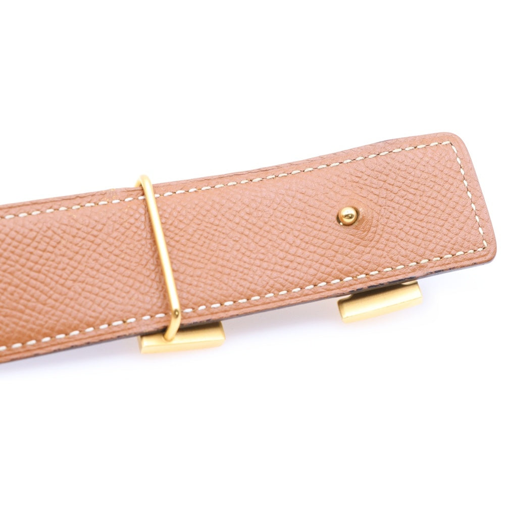HERMES(エルメス) コンスタンス ベルト Hバックル T刻印 レザー ベルト ブラック