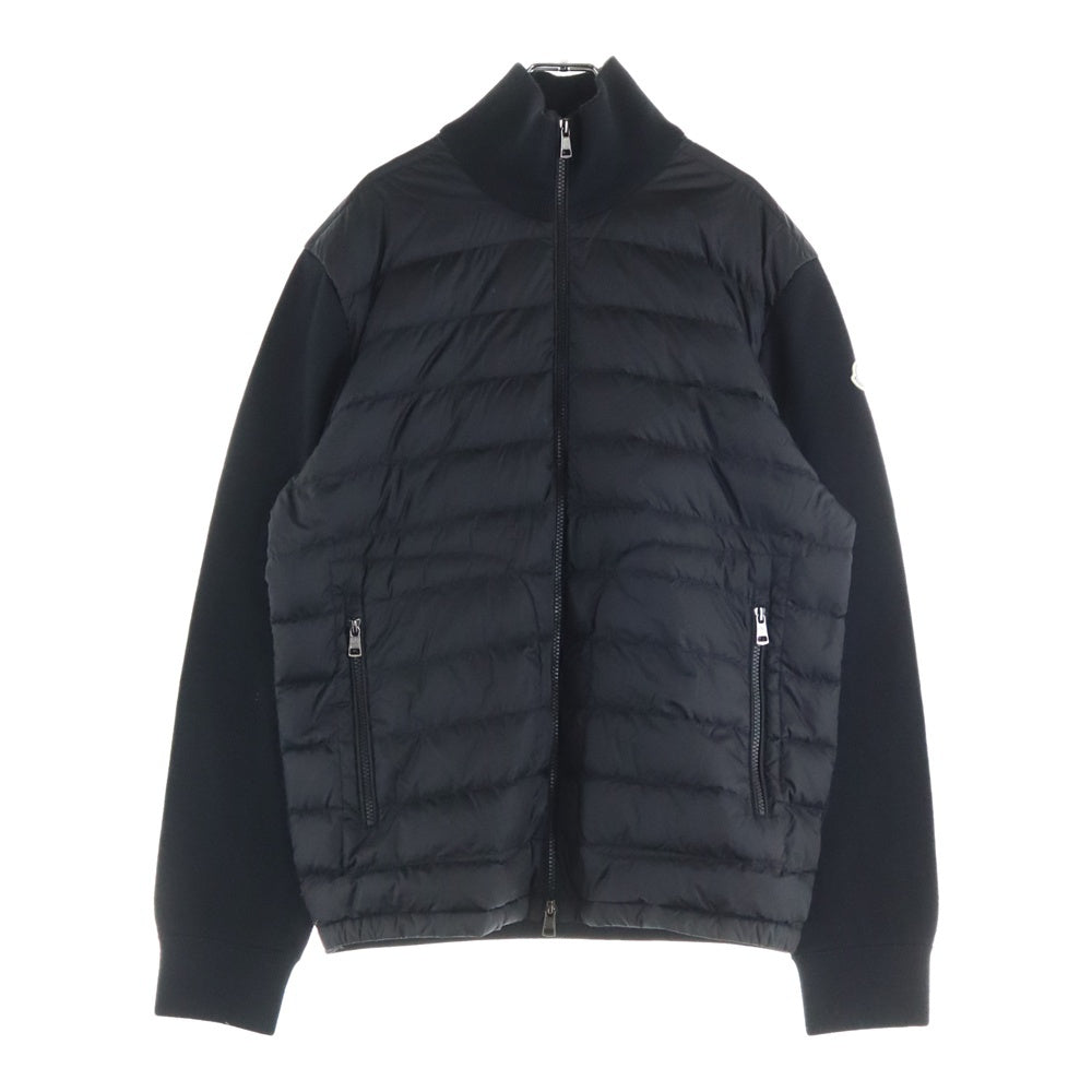 MONCLER(モンクレール) CARDIGAN TROCOT ロゴワッペン アーム切替 ダウンジャケット ネイビー J20919B50700