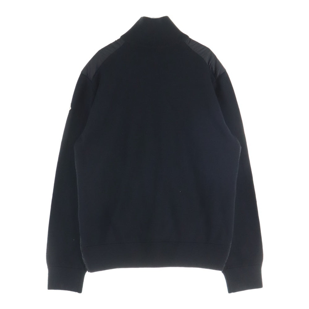 MONCLER(モンクレール) CARDIGAN TROCOT ロゴワッペン アーム切替 ダウンジャケット ネイビー J20919B50700