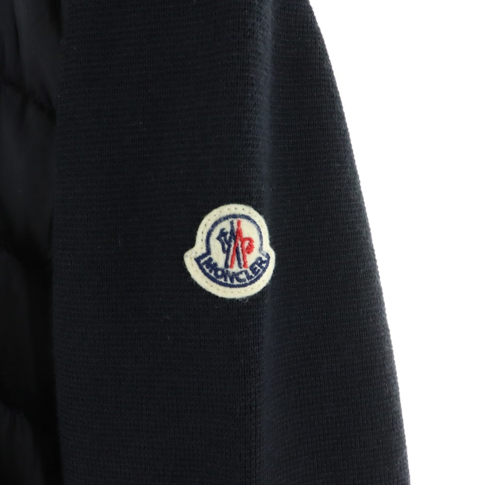 MONCLER(モンクレール) CARDIGAN TROCOT ロゴワッペン アーム切替 ダウンジャケット ネイビー J20919B50700