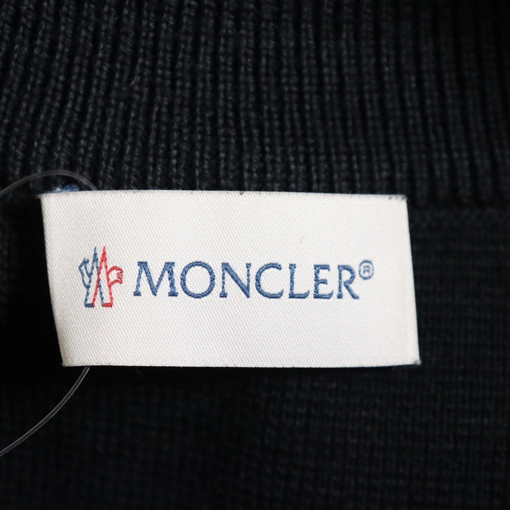MONCLER(モンクレール) CARDIGAN TROCOT ロゴワッペン アーム切替 ダウンジャケット ネイビー J20919B50700