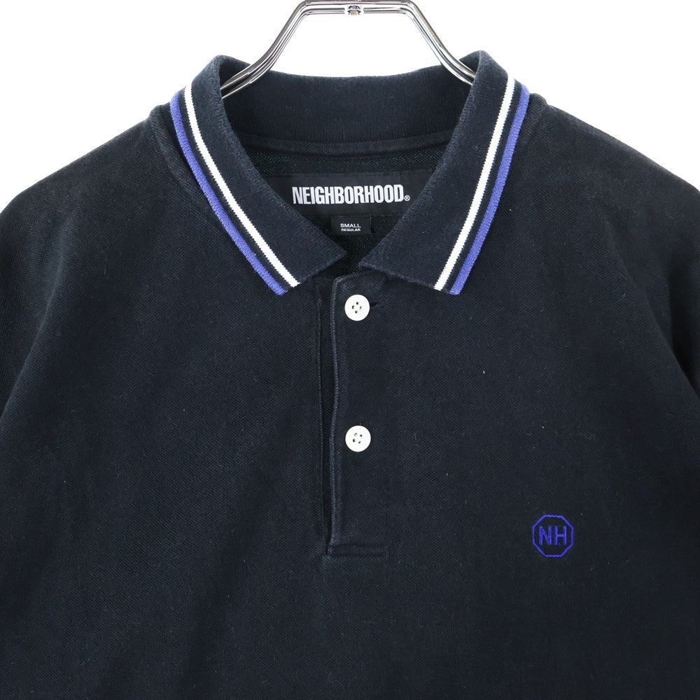 NEIGHBORHOOD(ネイバーフッド) 23SS CLASSIC POLO SHIRT ロゴ刺繍 クラシック 半袖シャツ ポロシャツ ブラック 231UWNH‐CSM01