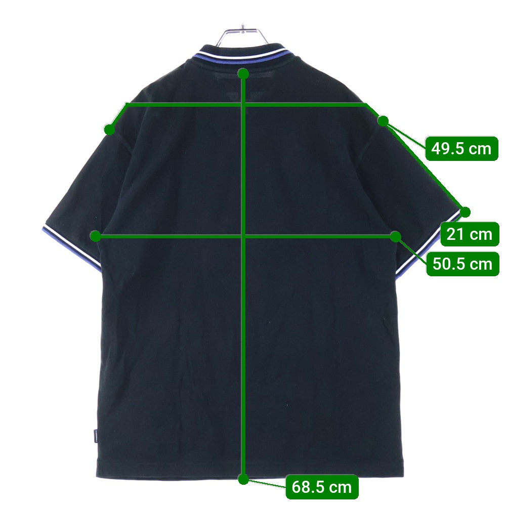 NEIGHBORHOOD(ネイバーフッド) 23SS CLASSIC POLO SHIRT ロゴ刺繍 クラシック 半袖シャツ ポロシャツ ブラック 231UWNH‐CSM01