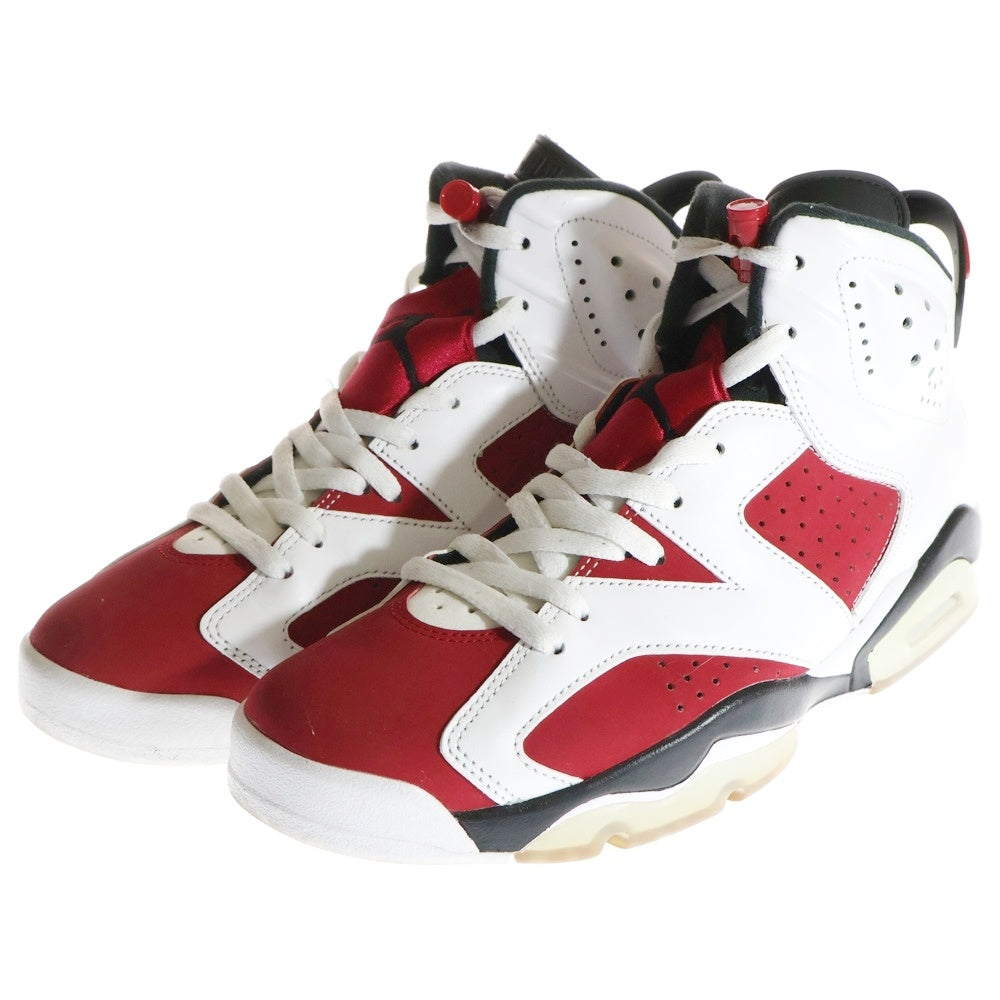 NIKE(ナイキ) AIR JORDAN 6 RETRO CARMINE エアジョーダン6 カーマイン ハイカットスニーカー ホワイト/レッド US9.5/27.5cm CT8529-106