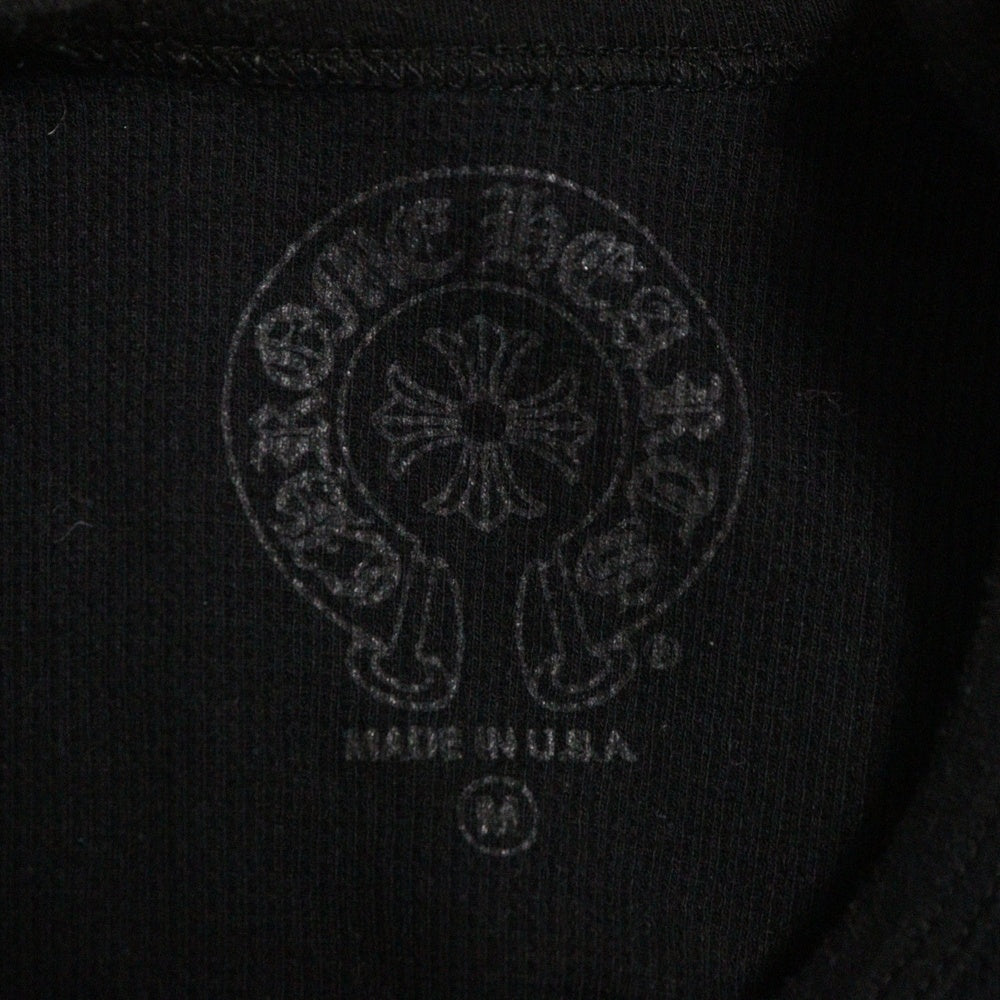 CHROME HEARTS(クロムハーツ) Thermal L S アームロゴプリント サーマル長袖カットソー ロンT ブラック