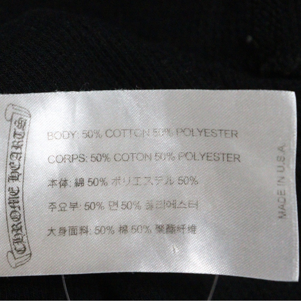 CHROME HEARTS(クロムハーツ) Thermal L S アームロゴプリント サーマル長袖カットソー ロンT ブラック