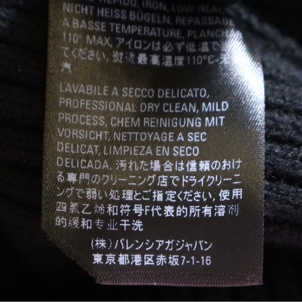 BALENCIAGA(バレンシアガ) カシミヤ ハイネックニット セーター ブラック 594745 T4099
