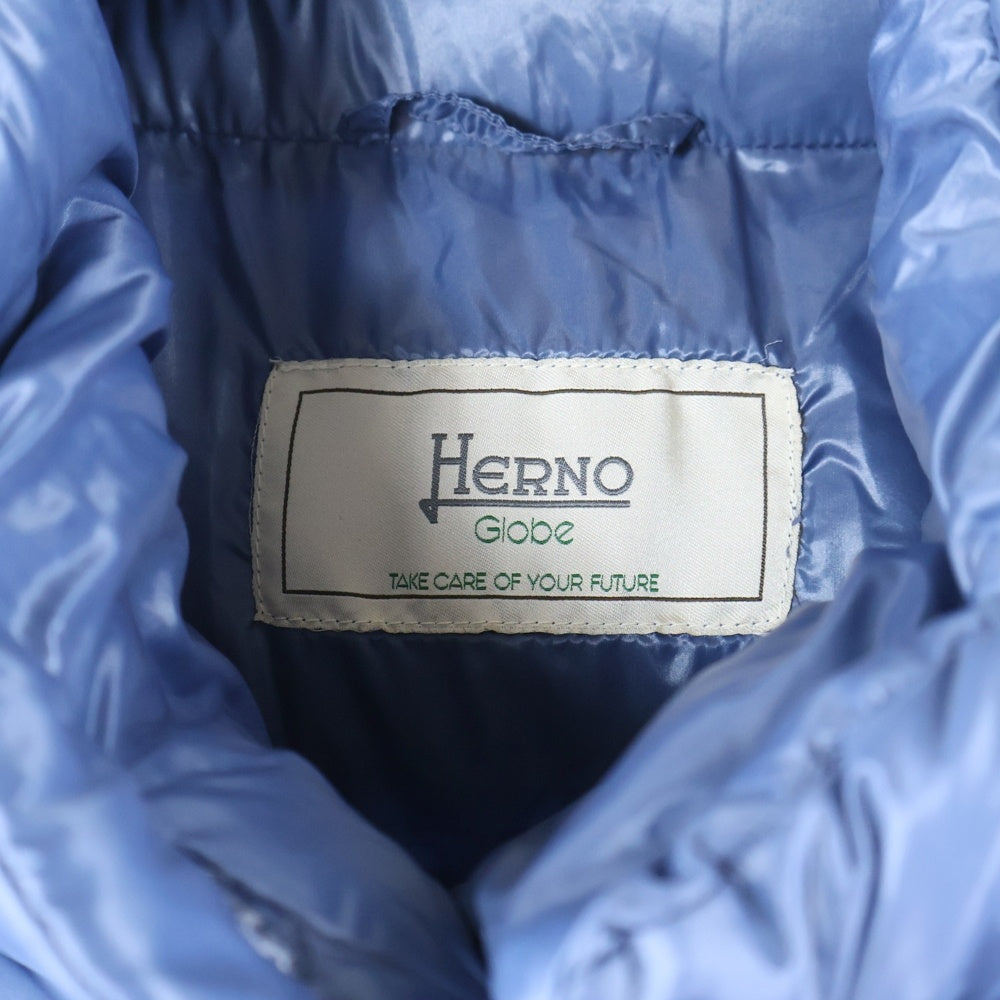 HERNO(ヘルノ) ハイネック パファーダウンコート ダウンジャケット ブルー 47189-41576