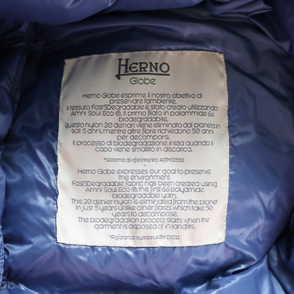 HERNO(ヘルノ) ハイネック パファーダウンコート ダウンジャケット ブルー 47189-41576