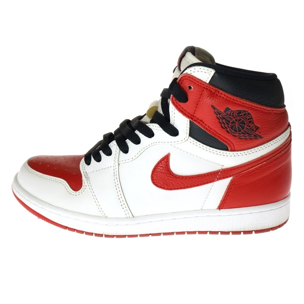 NIKE(ナイキ) AIR JORDAN 1 RETRO HIGH OG Heritage 555088-161 エアジョーダン レトロ ヘリテージ ハイカットスニーカー レッド/ホワイト US9.5/27.5cm