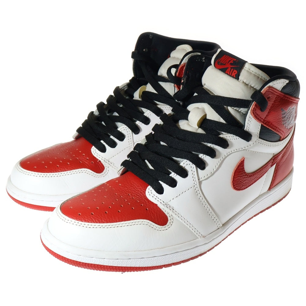 NIKE(ナイキ) AIR JORDAN 1 RETRO HIGH OG Heritage 555088-161 エアジョーダン レトロ ヘリテージ ハイカットスニーカー レッド/ホワイト US9.5/27.5cm
