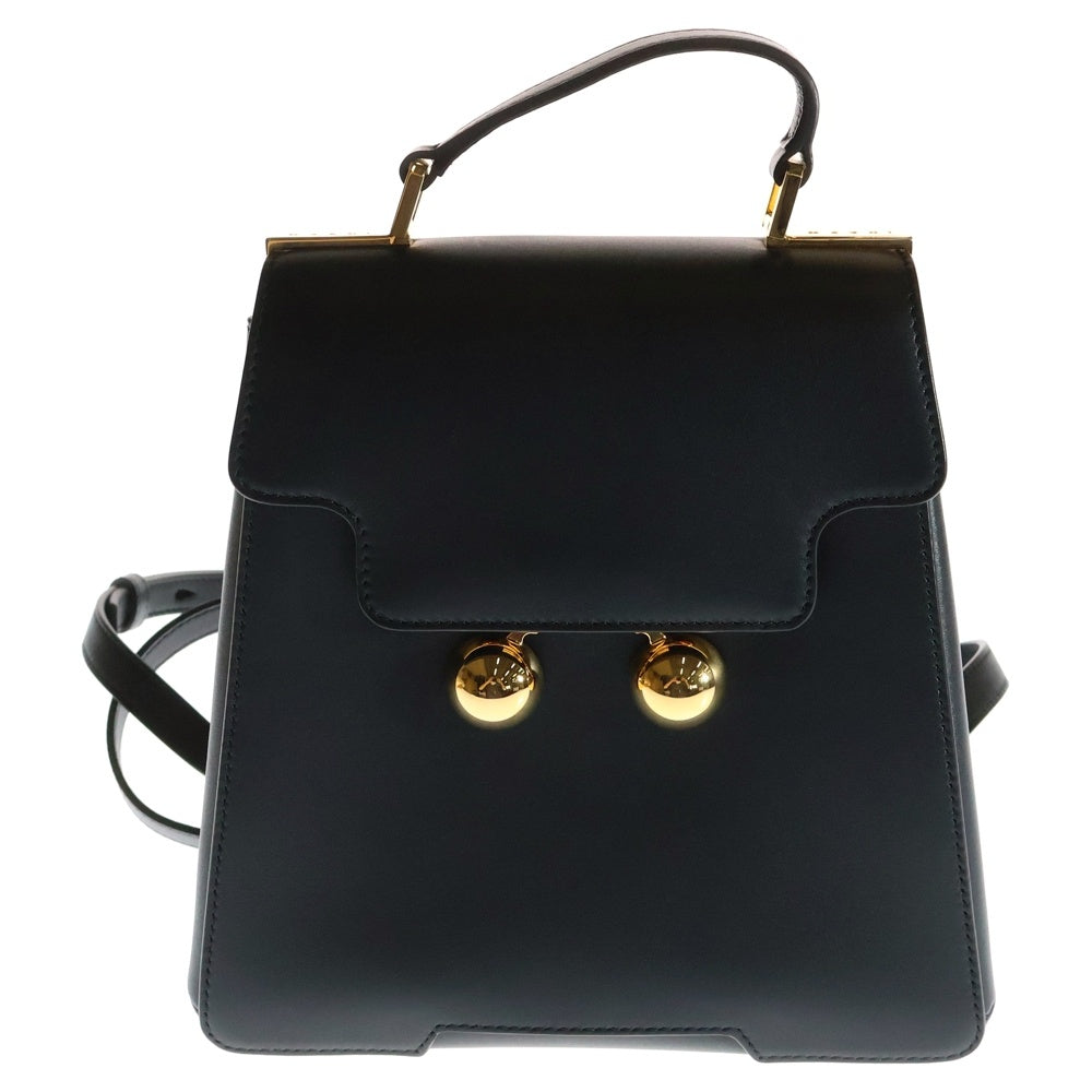 MARNI(マルニ) TRUNKAROO TRAPEZE BACKPACK ZAMP0018U0P6948 トランカルー レザーバッグパック ブラック