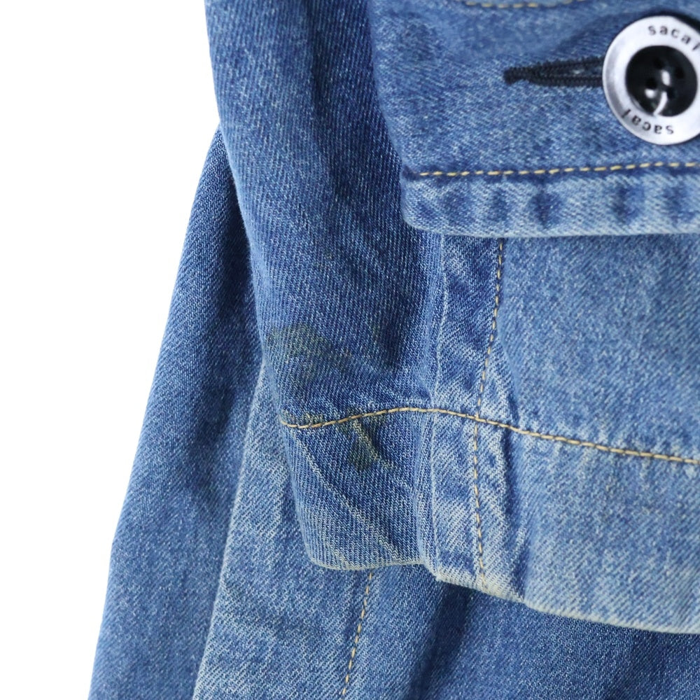 Sacai(サカイ) 23SS ドッキング デニム ミリタリーロングコート 23ー02998M インディゴ
