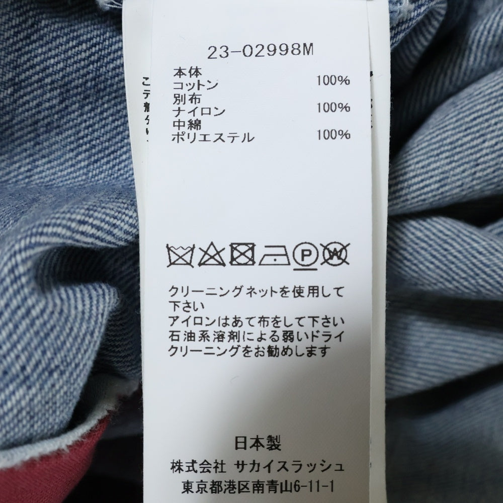 Sacai(サカイ) 23SS ドッキング デニム ミリタリーロングコート 23ー02998M インディゴ