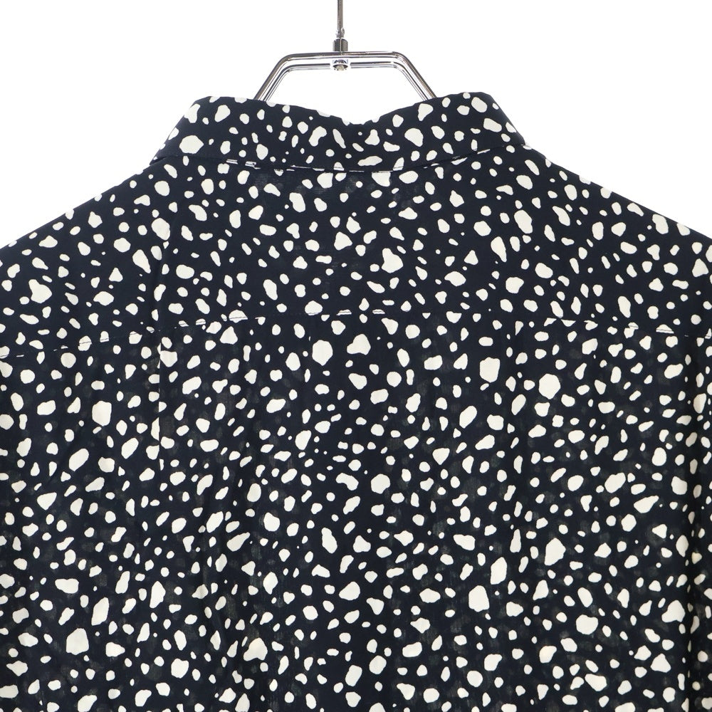SAINT LAURENT PARIS(サンローランパリ) 20SS スペックルド レオパード レーヨン 半袖シャツ 601070 Y1A78 ブラック