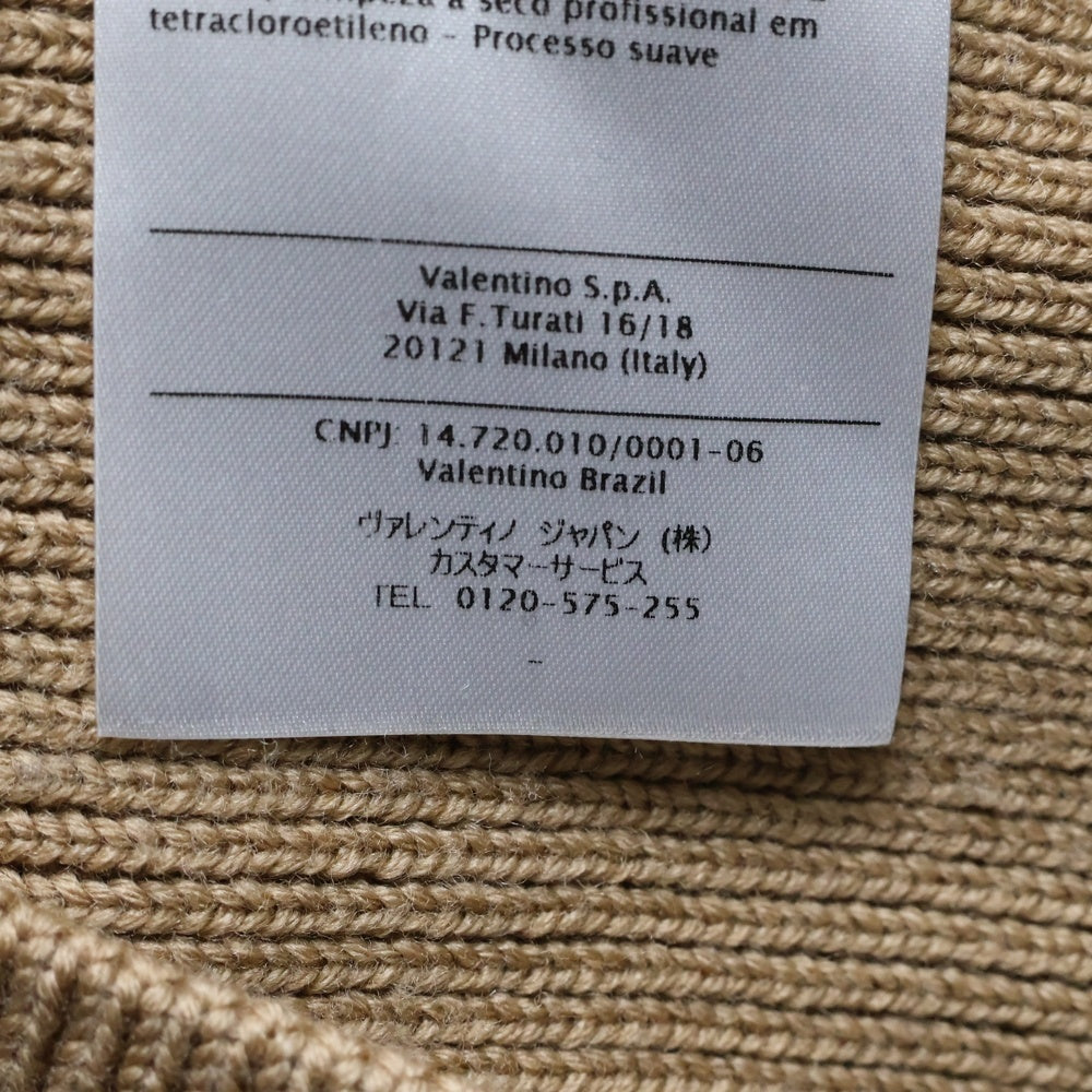 VALENTINO(ヴァレンティノ) ドッキング モックネック ニット セーター NV3KC21K4H5 ベージュ/グリーン