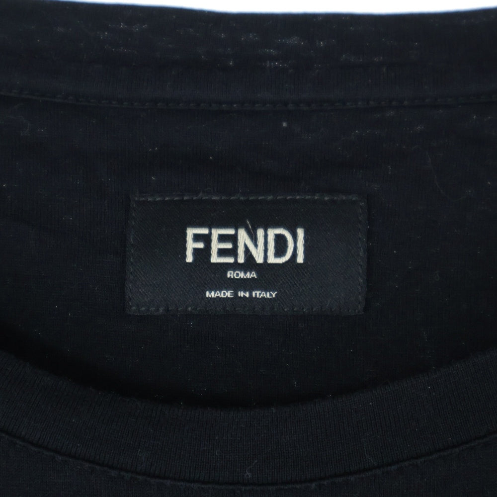FENDI(フェンディ) ズッカ FFロゴパッチ 半袖Tシャツカットソー ブラック FY0894