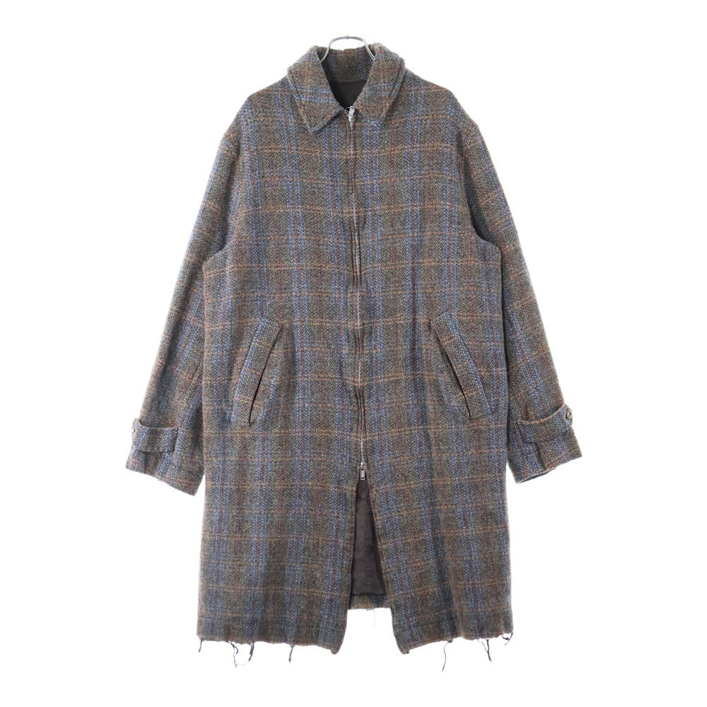 UNDERCOVER(アンダーカバー) 25AW ウールジップアップチェックステンカラーコート ベージュ UC2E4301