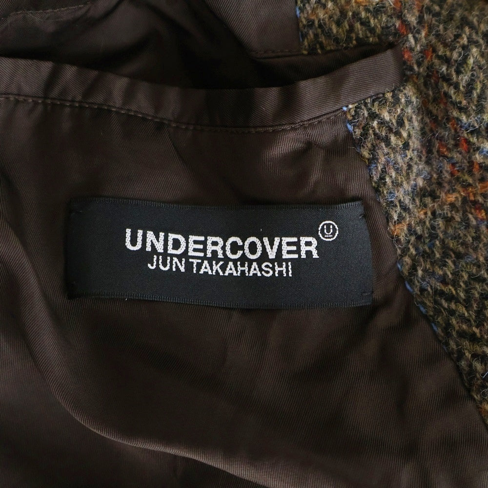 UNDERCOVER(アンダーカバー) 25AW ウールジップアップチェックステンカラーコート ベージュ UC2E4301