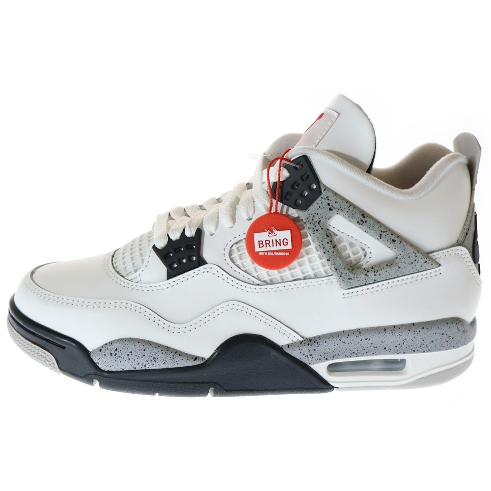 NIKE(ナイキ) AIR JORDAN 4 RETRO WHITECEMENT エアジョーダン4 レトロ ホワイト セメント ハイカットスニーカー ホワイト US8/26.0cm FV5029-100