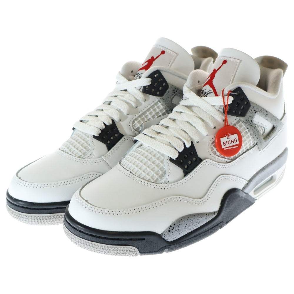 NIKE(ナイキ) AIR JORDAN 4 RETRO WHITECEMENT エアジョーダン4 レトロ ホワイト セメント ハイカットスニーカー ホワイト US8/26.0cm FV5029-100