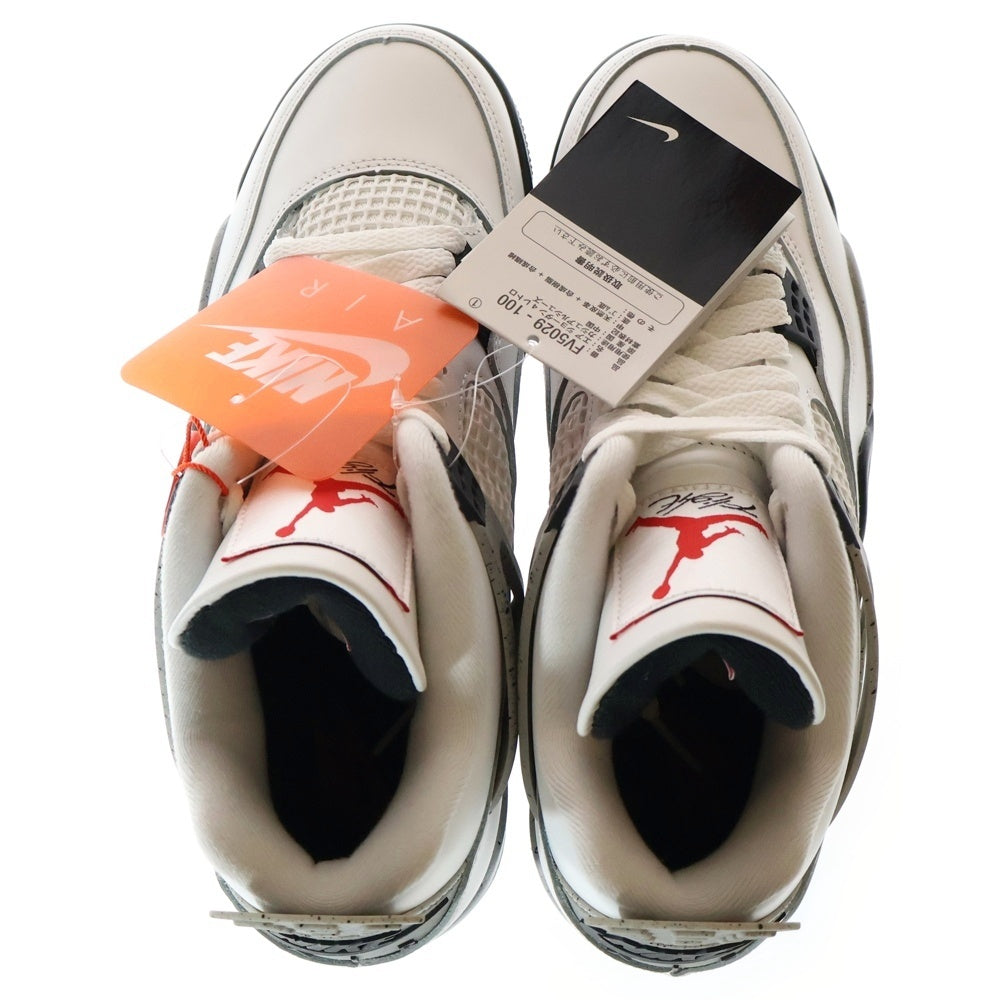 NIKE(ナイキ) AIR JORDAN 4 RETRO WHITECEMENT エアジョーダン4 レトロ ホワイト セメント ハイカットスニーカー ホワイト US8/26.0cm FV5029-100