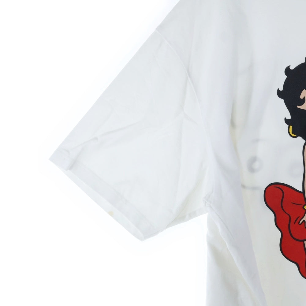 GOD SELECTION XXX(ゴッドセレクショントリプルエックス) キャラクタープリント 半袖Tシャツ カットソー ホワイト