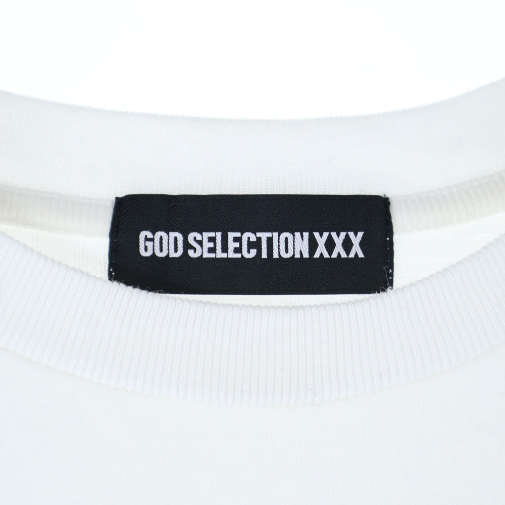 GOD SELECTION XXX(ゴッドセレクショントリプルエックス) キャラクタープリント 半袖Tシャツ カットソー ホワイト