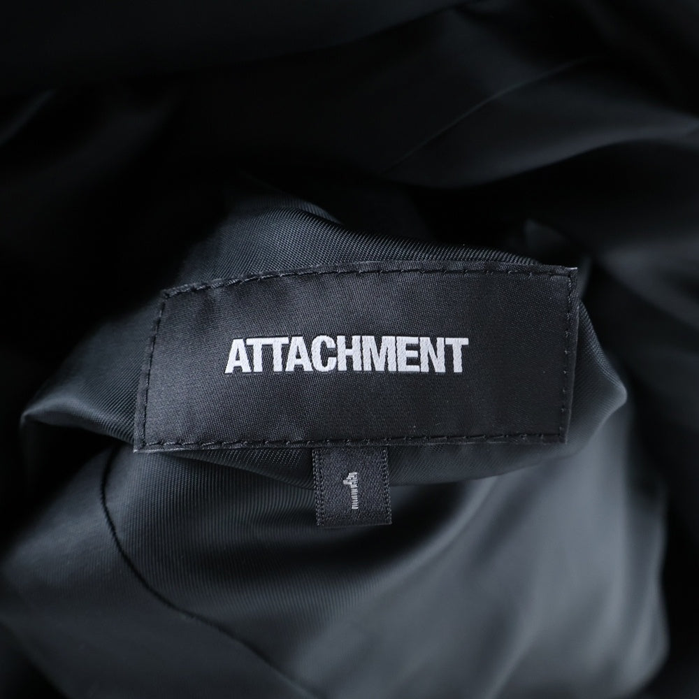 ATTACHMENT(アタッチメント) ベルト付き ウールコート ロングコート ブラック AC03-261