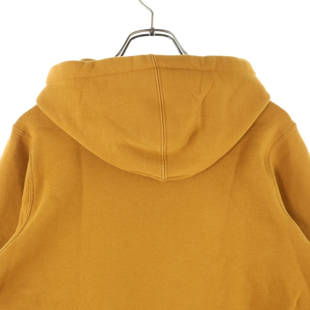 STUSSY(ステューシー) オレンジ プリント プルオーバーフーディーパーカー ブラウン