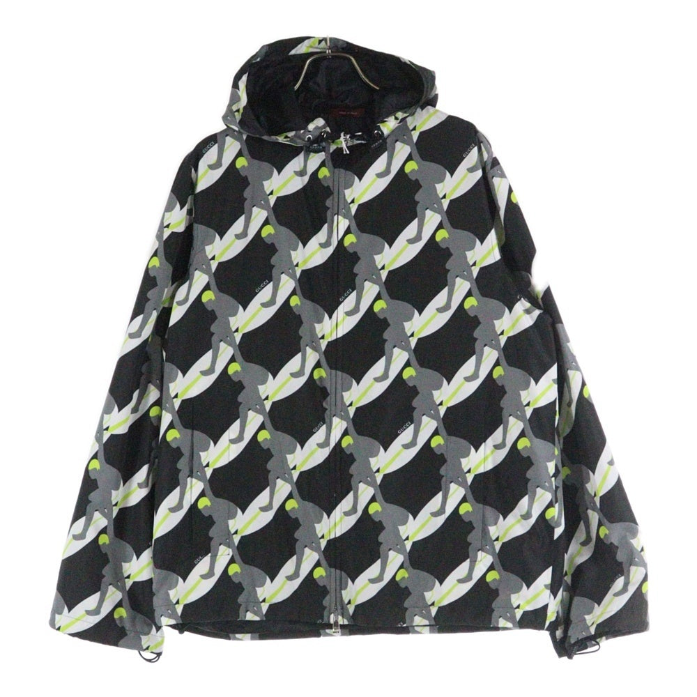 GUCCI(グッチ) Printed technical poplin zip jacket 総柄プリント プリントテクニカルジャケット ナイロンジャケット マルチ 824160