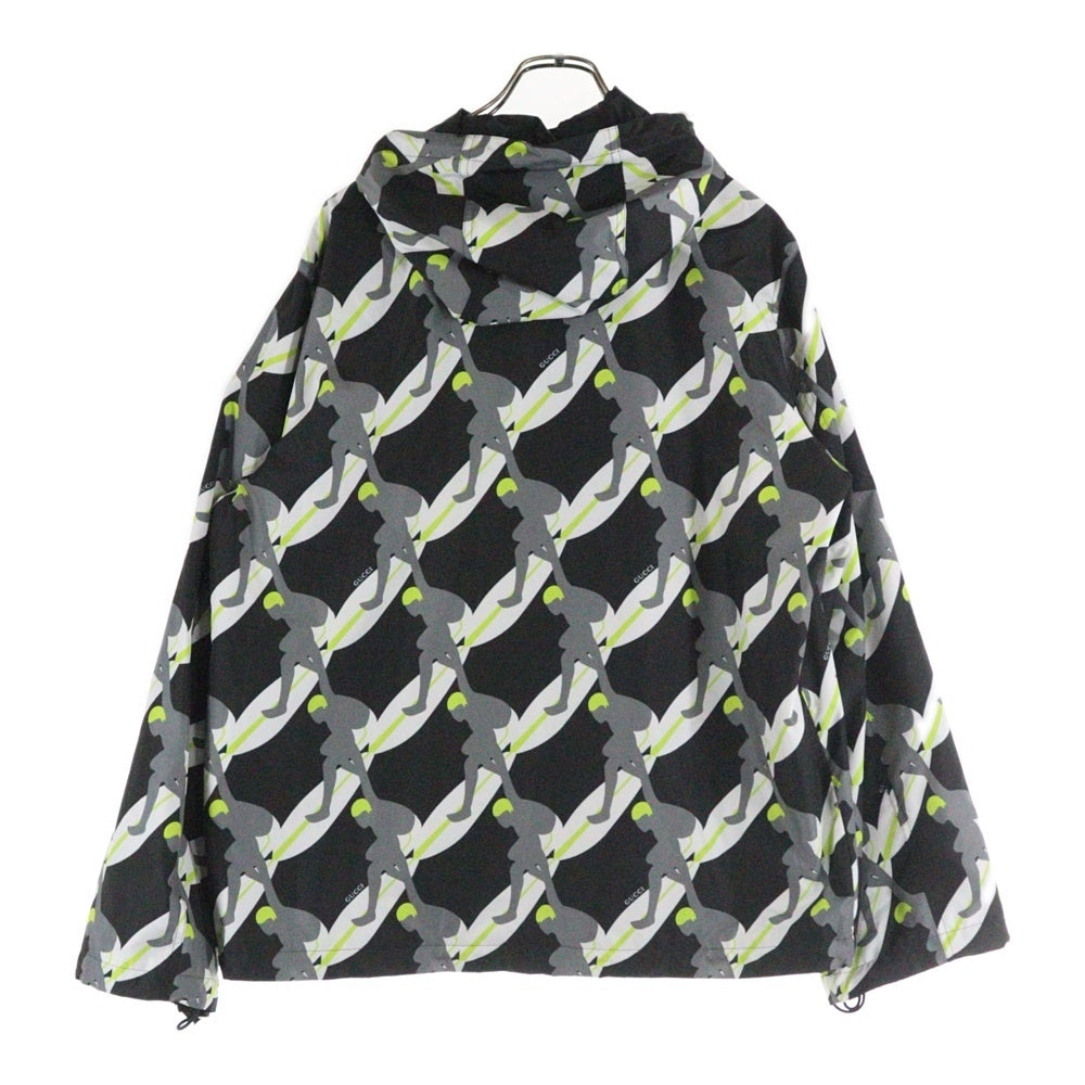 GUCCI(グッチ) Printed technical poplin zip jacket 総柄プリント プリントテクニカルジャケット ナイロンジャケット マルチ 824160