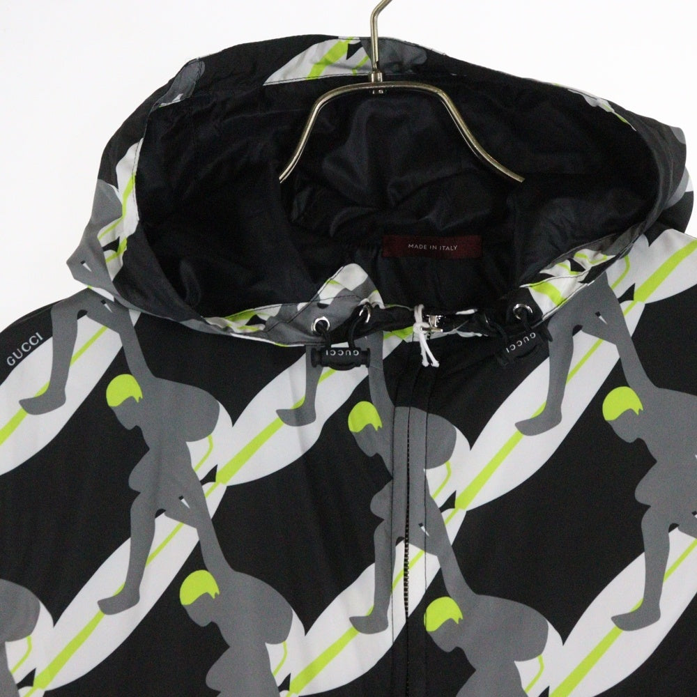 GUCCI(グッチ) Printed technical poplin zip jacket 総柄プリント プリントテクニカルジャケット ナイロンジャケット マルチ 824160