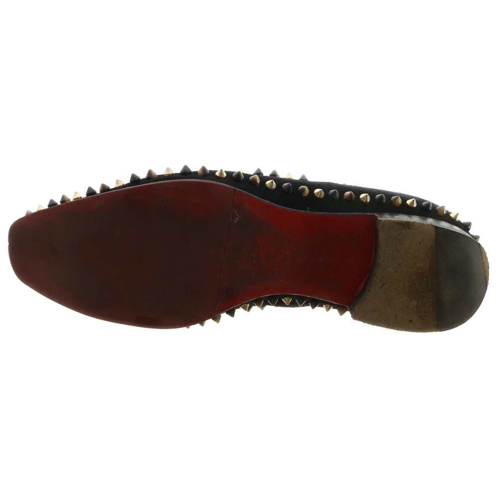 CHRISTIAN LOUBOUTIN(クリスチャンルブタン) スタッズ スウェード ローファー ブラック 41
