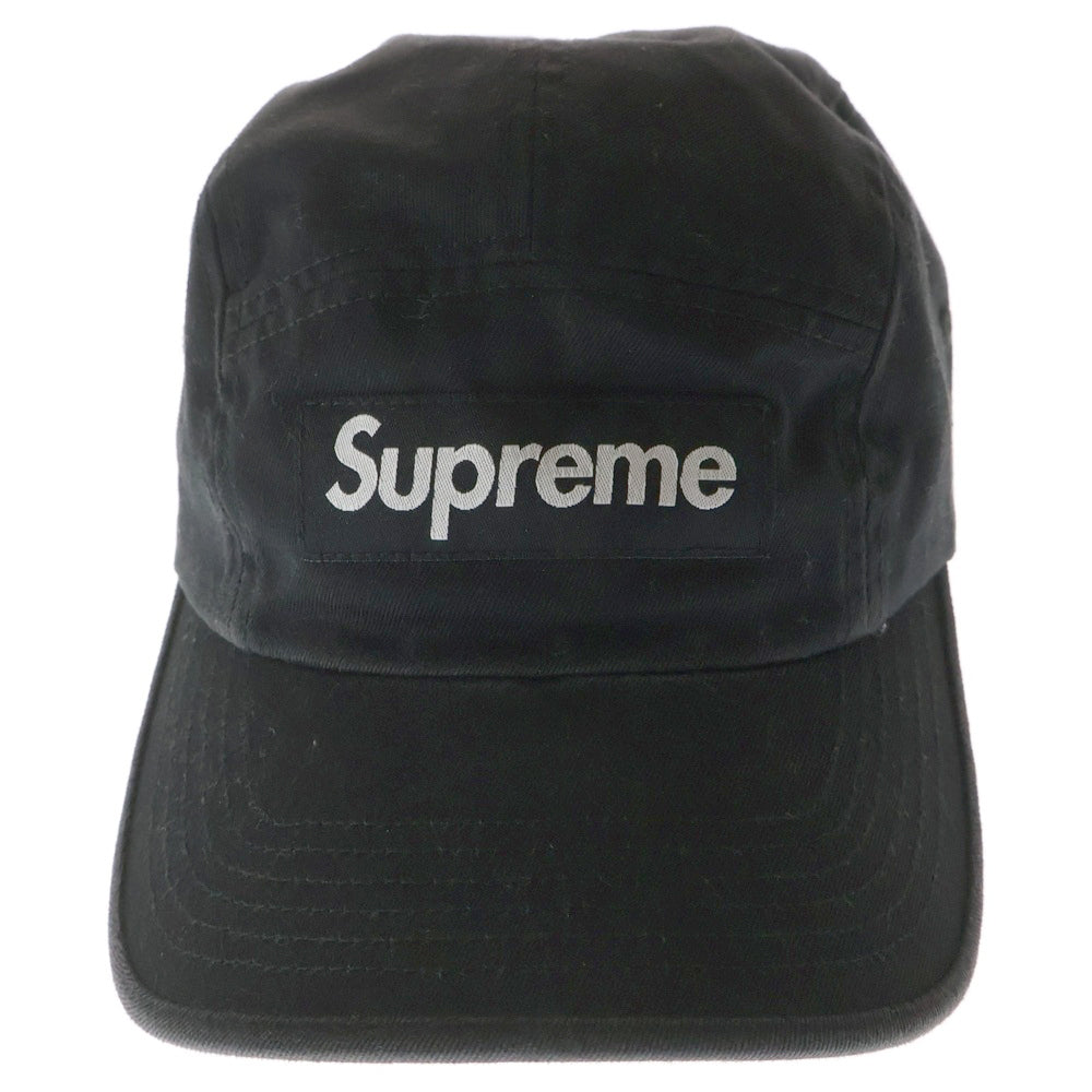 SUPREME(シュプリーム) Washed Chino Twill Camp Cap ウォッシュド チノツイル キャンプキャップ 帽子 ブラック
